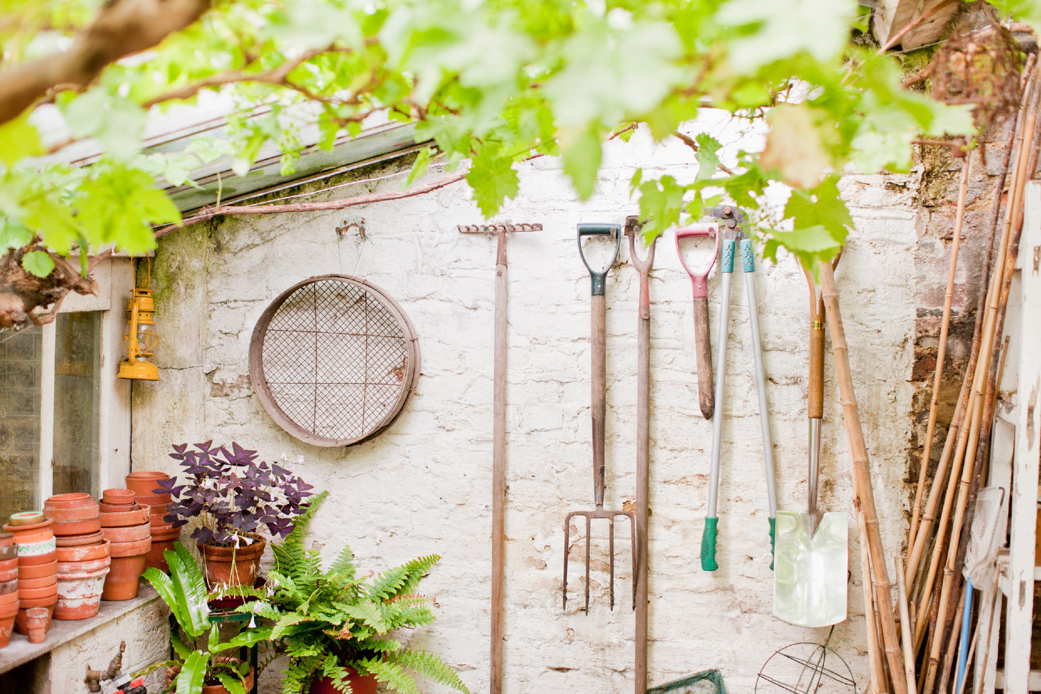 garden-tools-in-storage