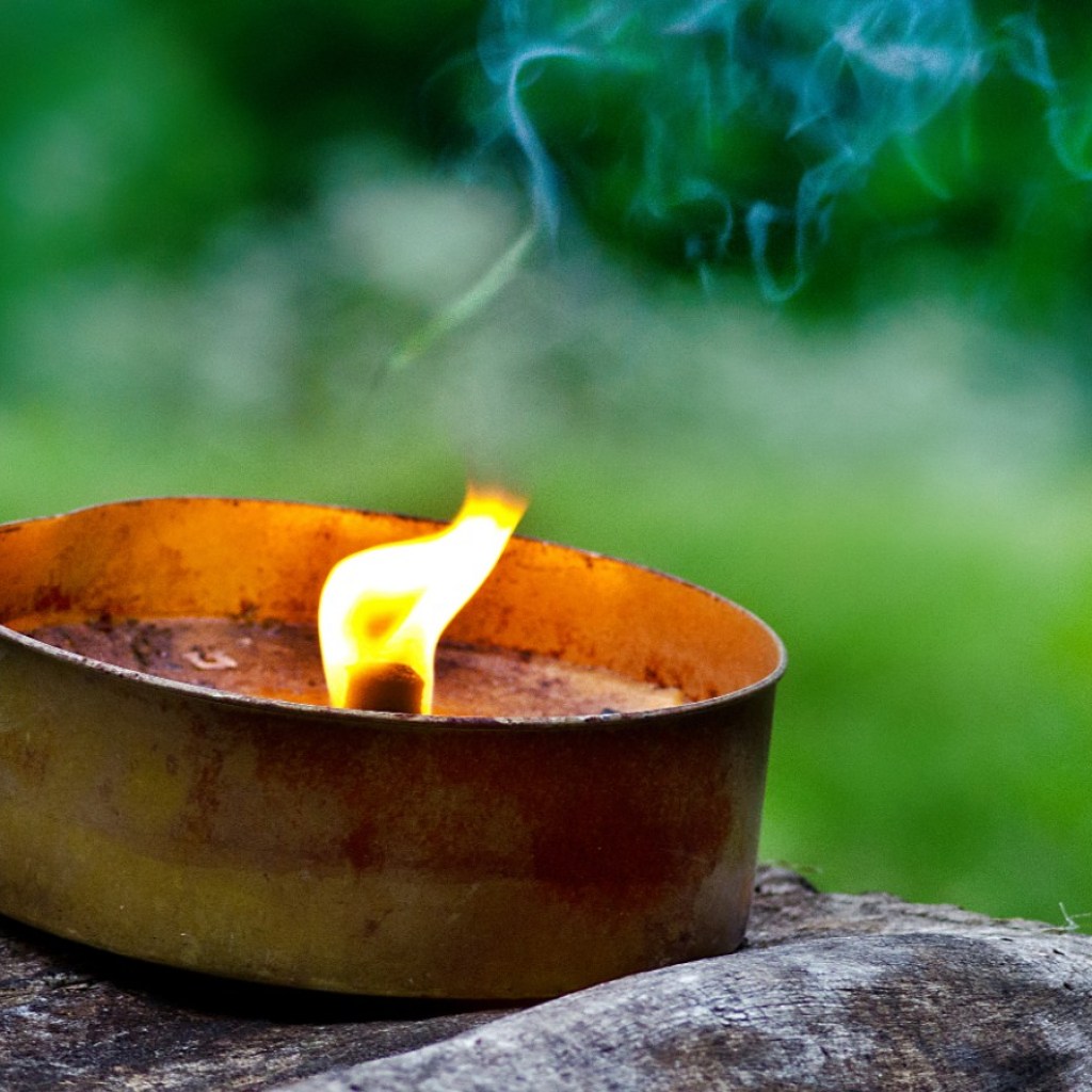 Cintronella candle burning