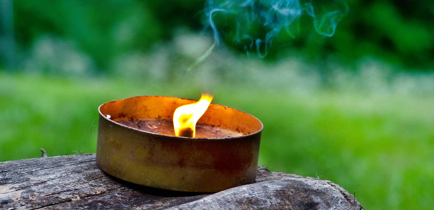 Cintronella candle burning