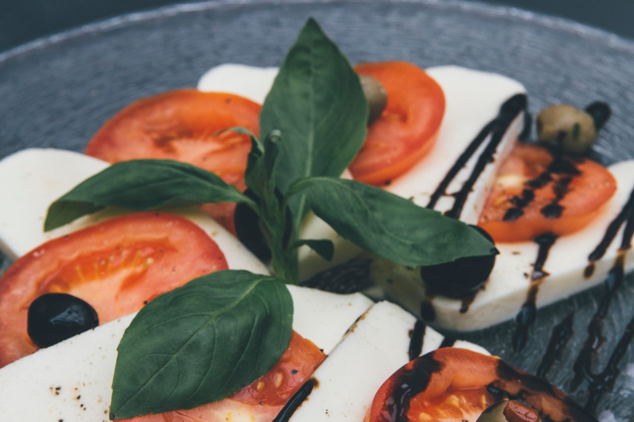 Caprese salad on plate
