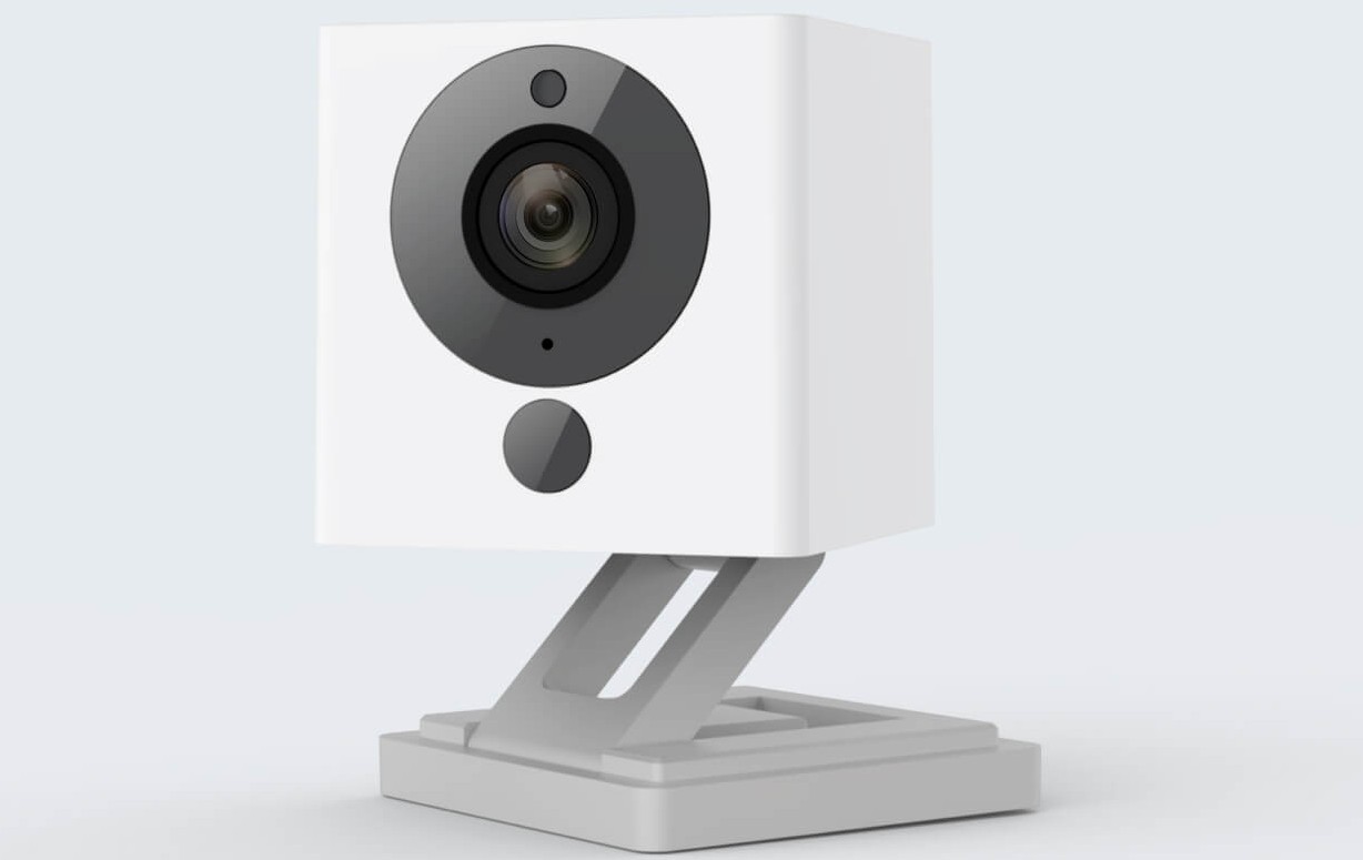 White security camera