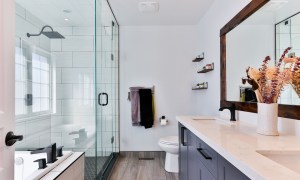 Clean and organized bathroom