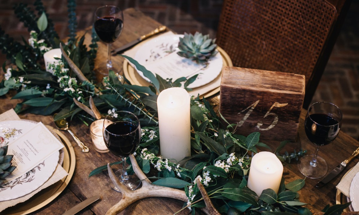 rustic centerpiece