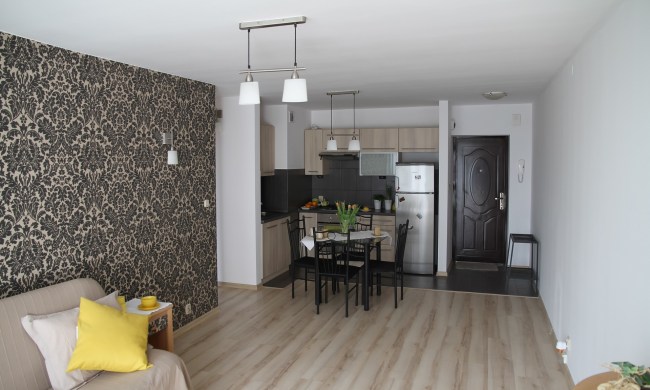 Apartment with accent wall