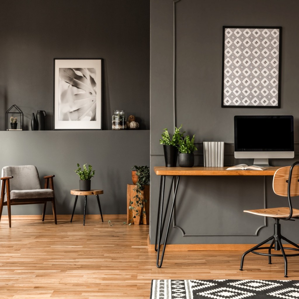 home office with desk