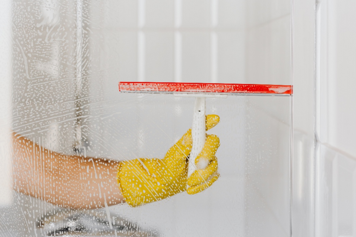 clean off shower glass