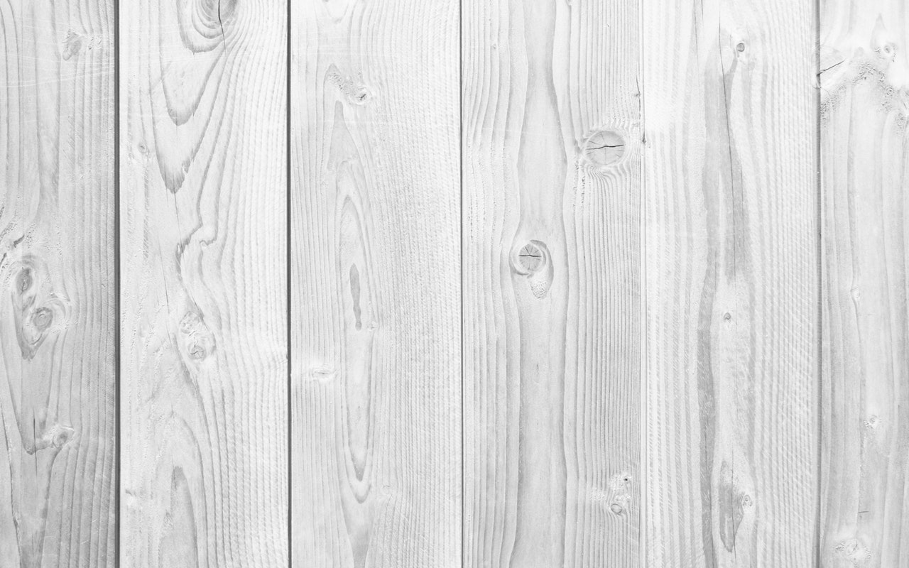 Wood planks painted white