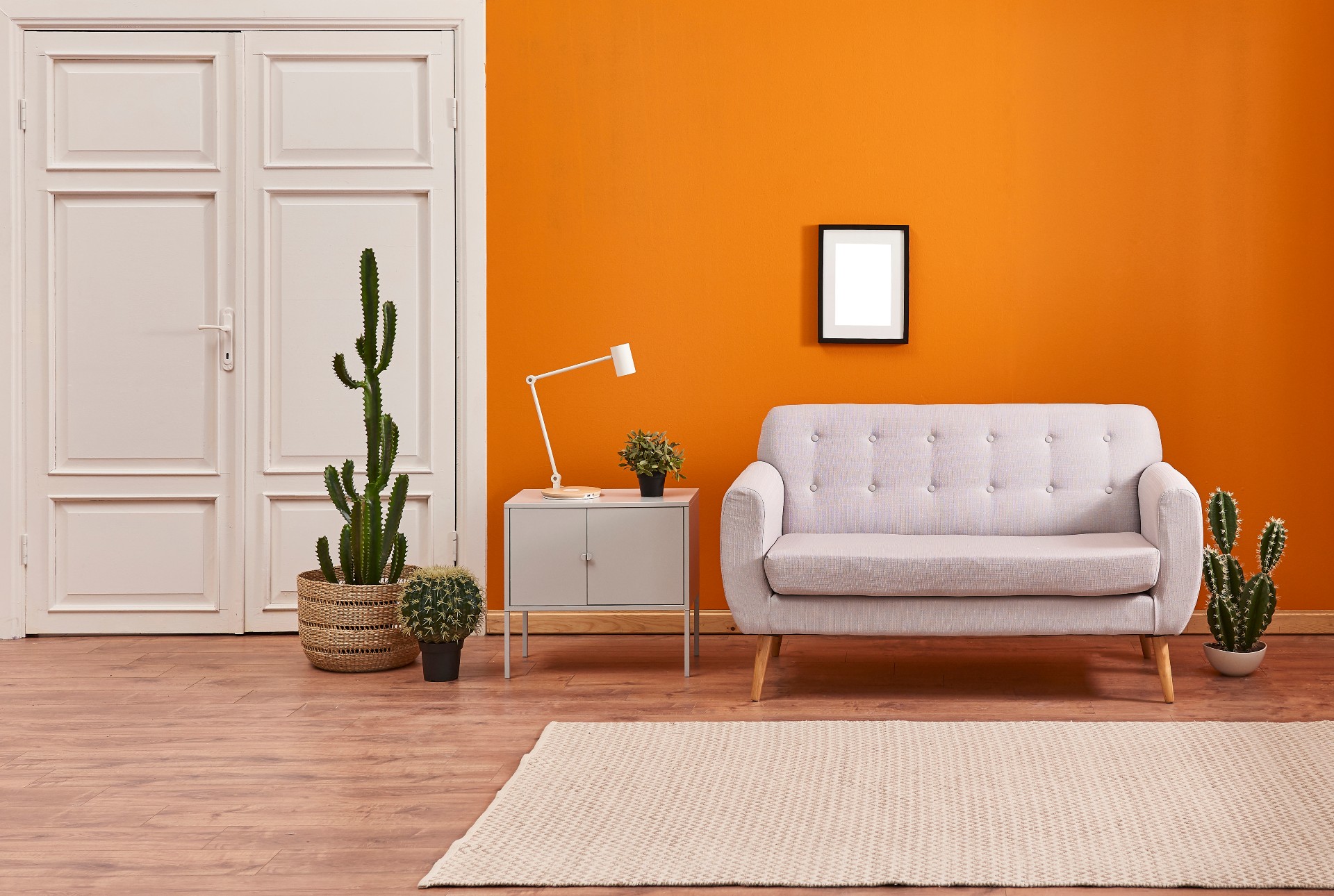 orange living room