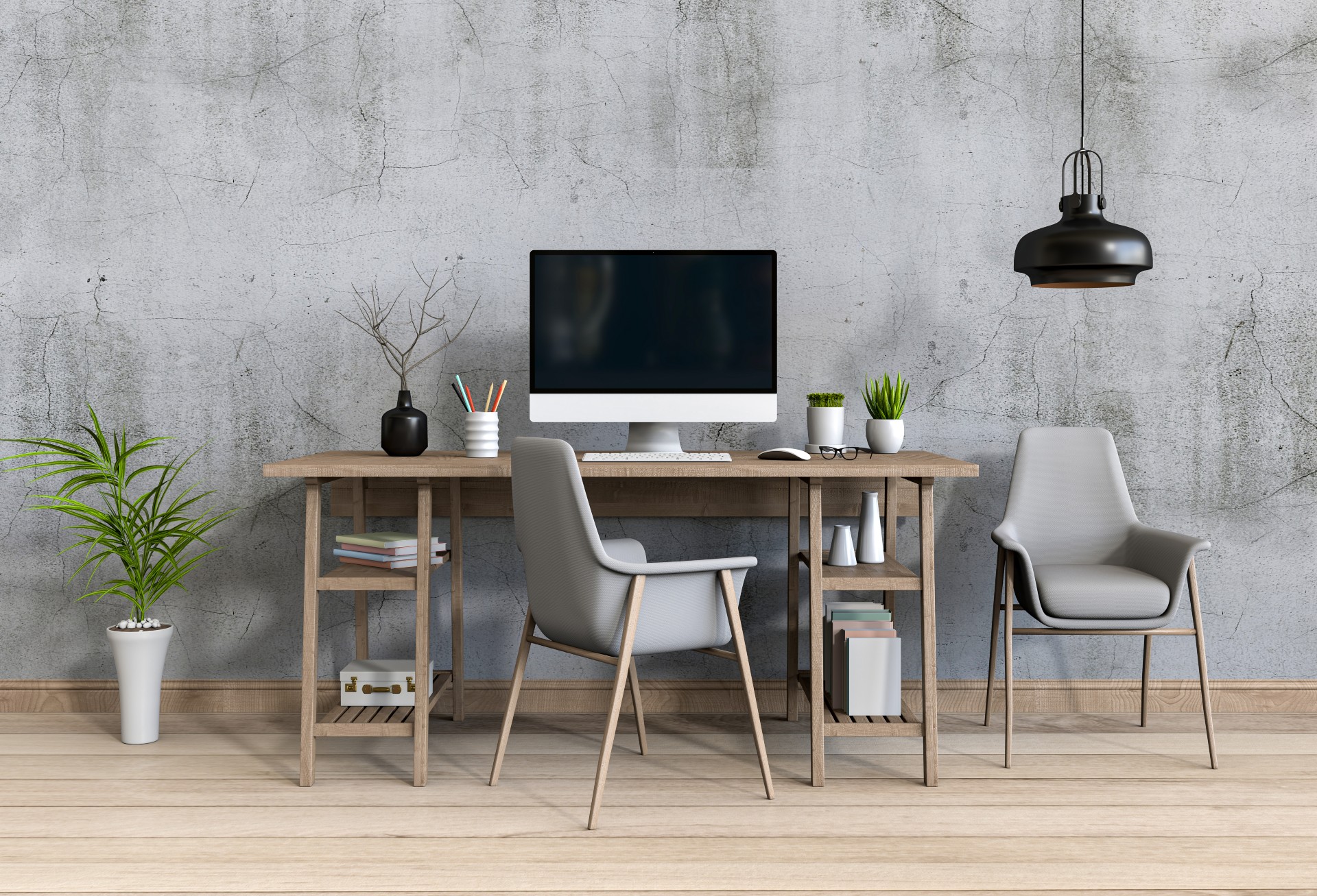 desk in office