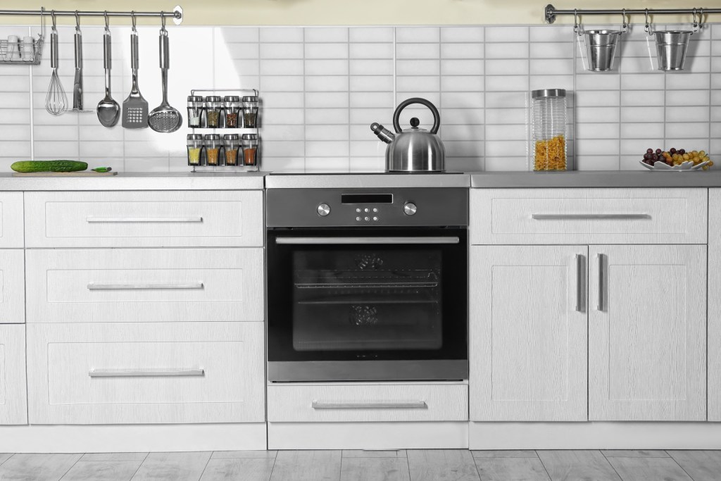 stovetop and oven in kitchen