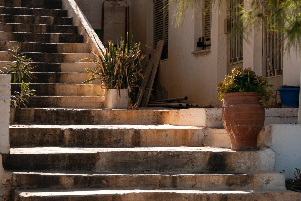 outdoor concrete stairs