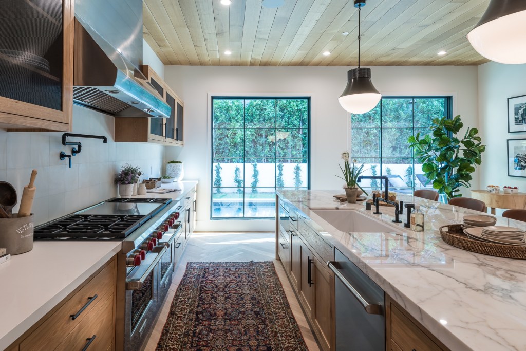 Shiplap kitchen ceiling