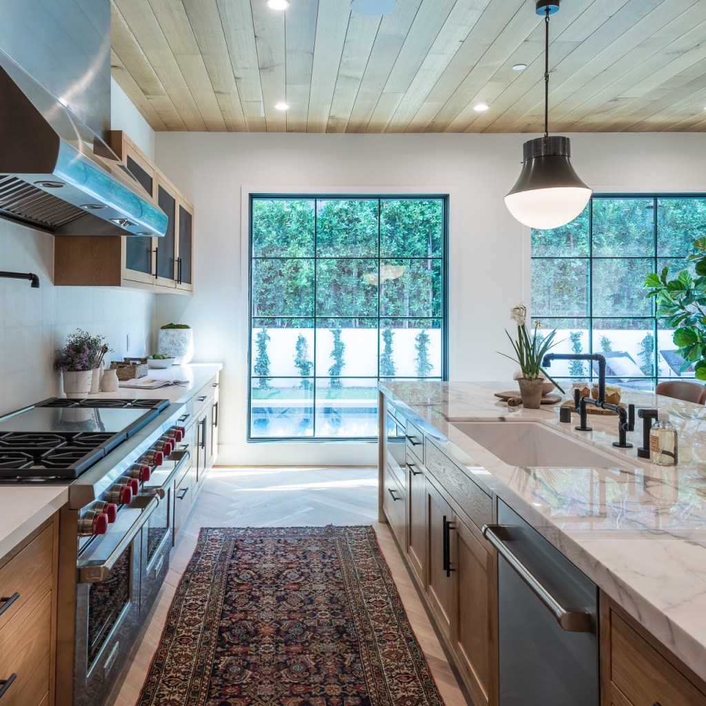 Shiplap kitchen ceiling