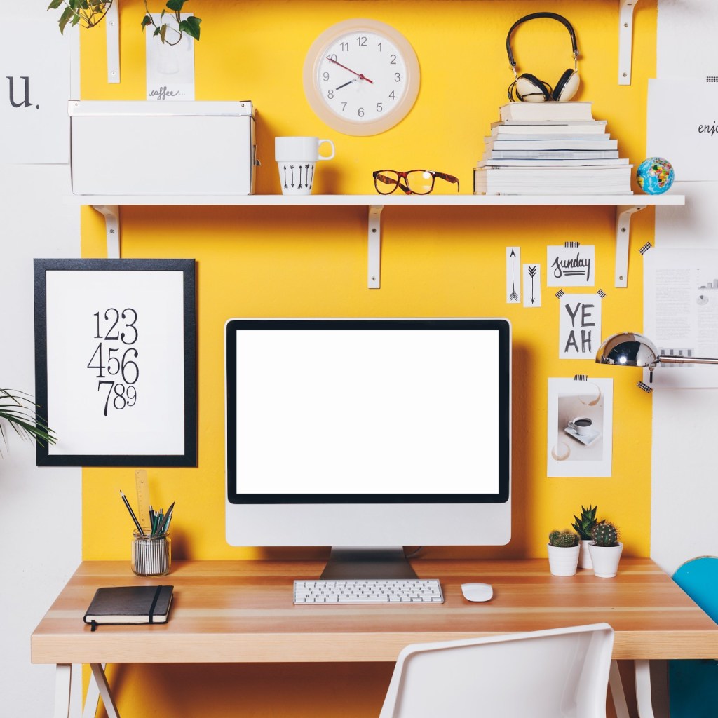 Colorful and fun home office