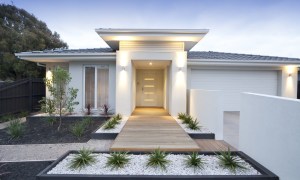 modern landscaped home