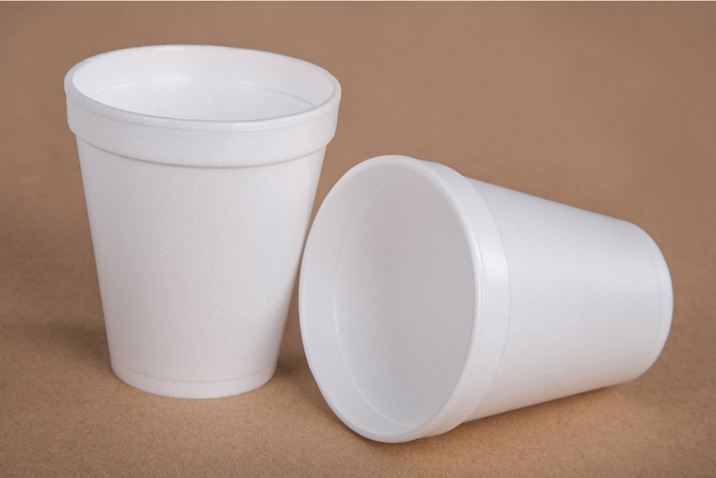 Styrofoam coffee cups