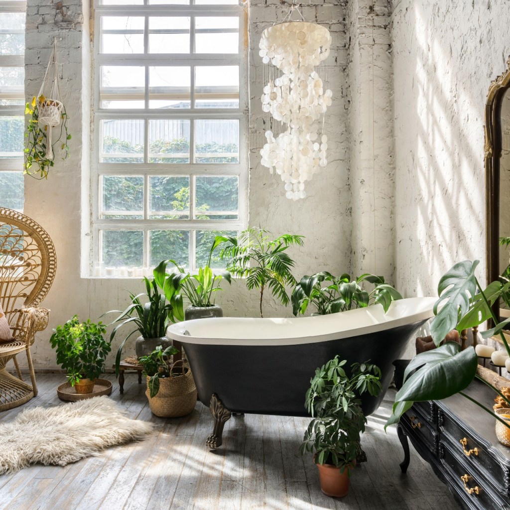 Boho inspired bathroom