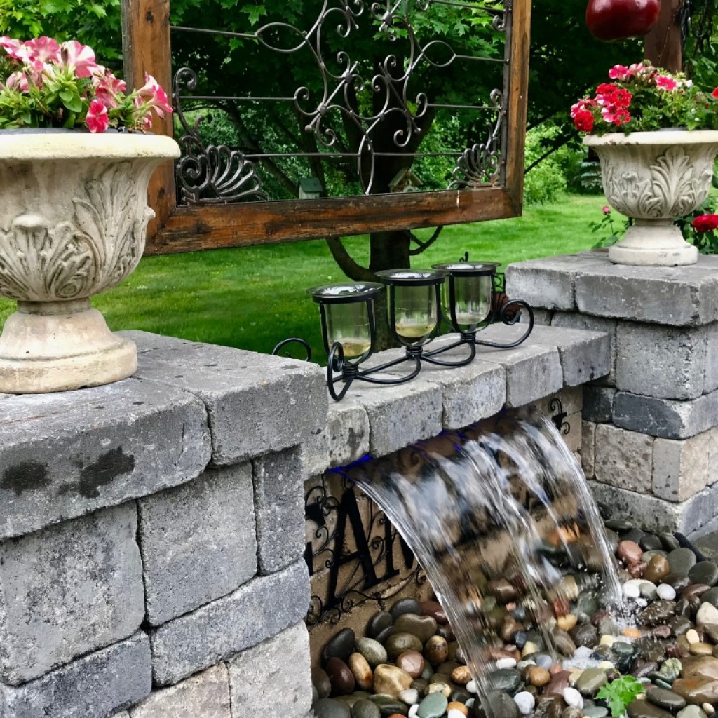 home garden waterfall water feature