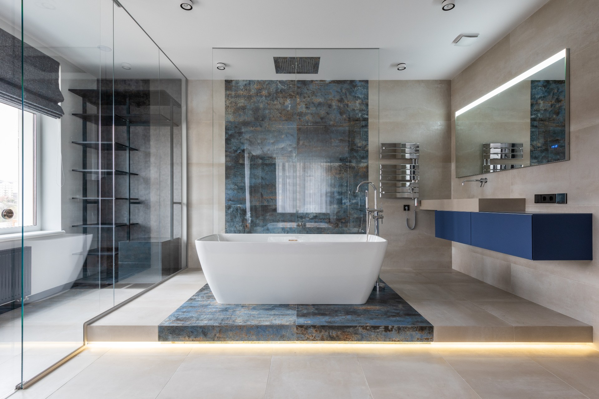 sleek modern bathroom