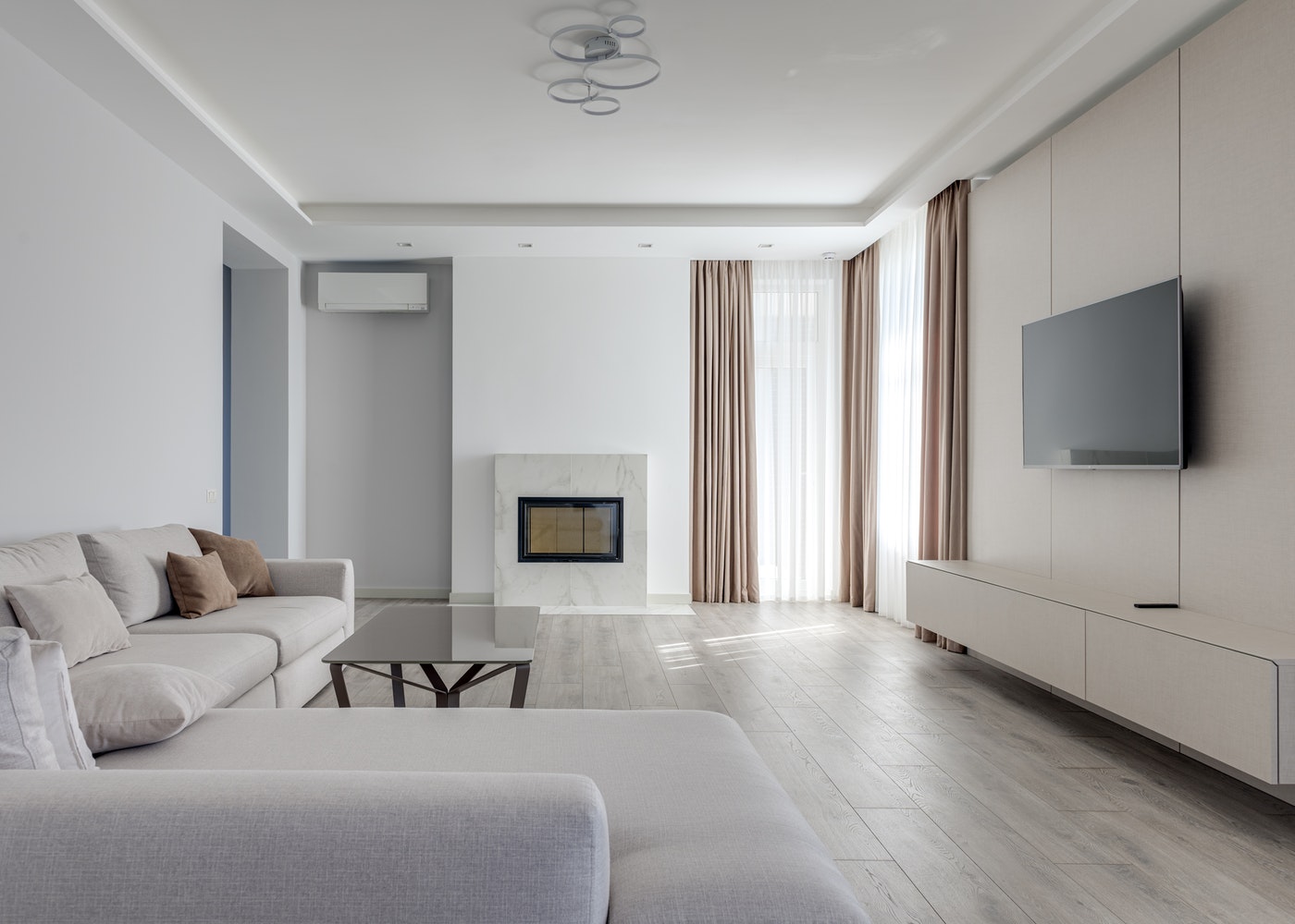 A clean and decluttered living space.