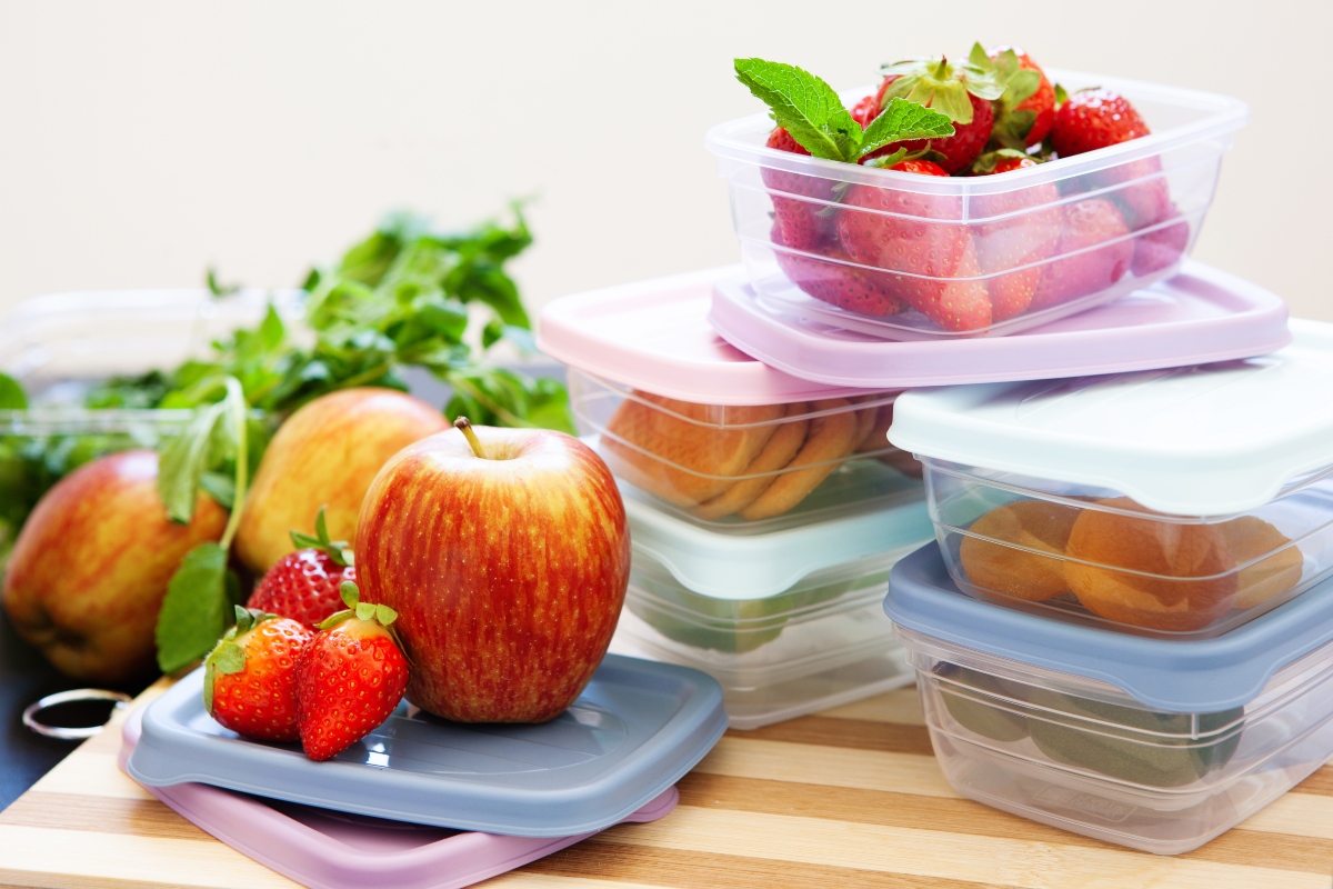 food in plastic containers
