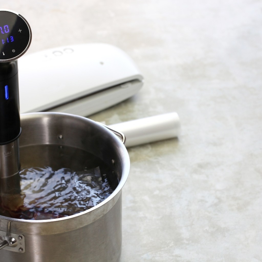 sous vide machine on counter