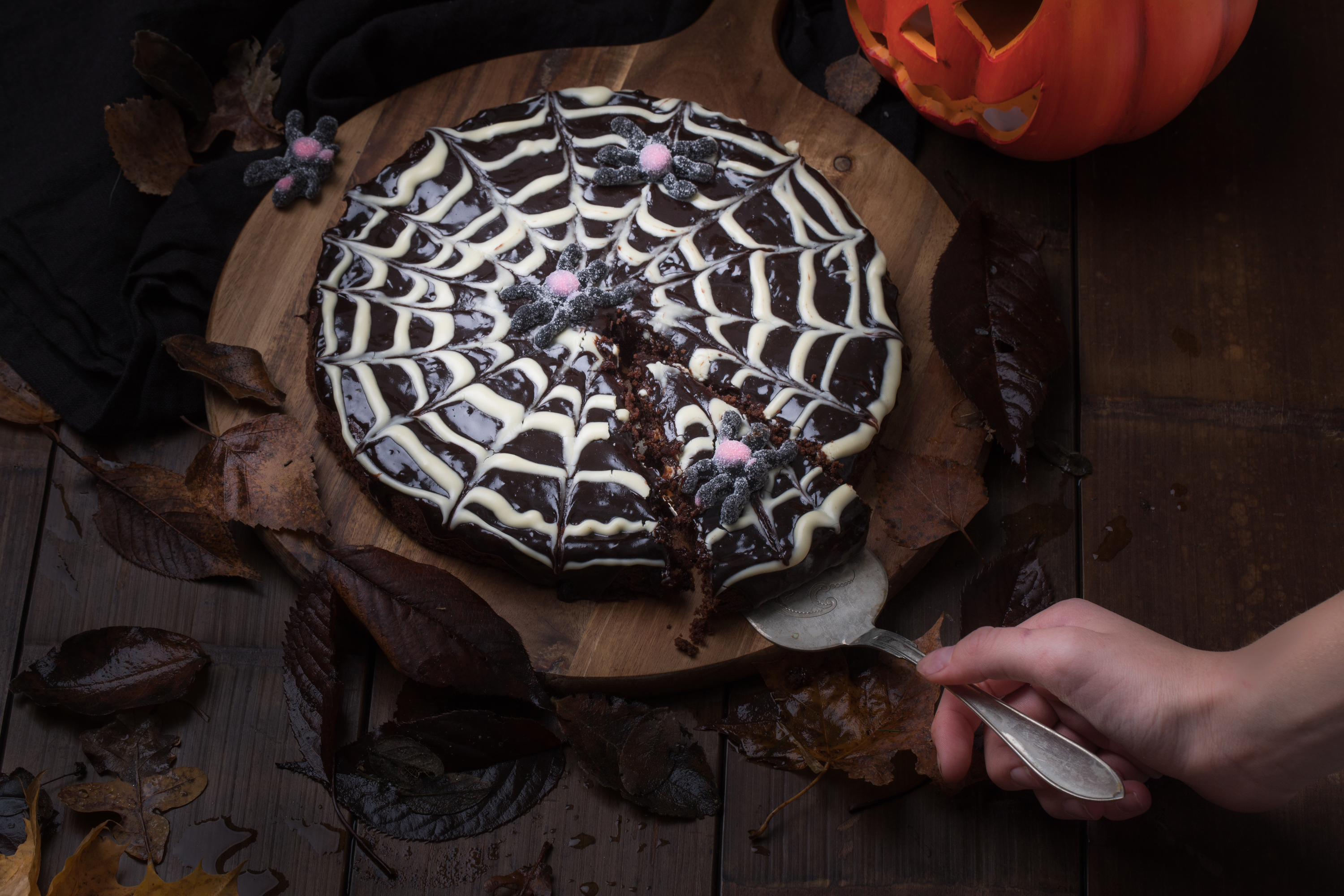 Spiderweb cake