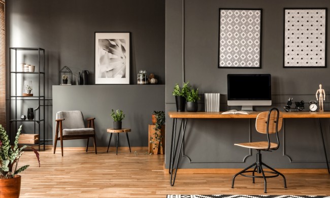 Gray modern designed home office
