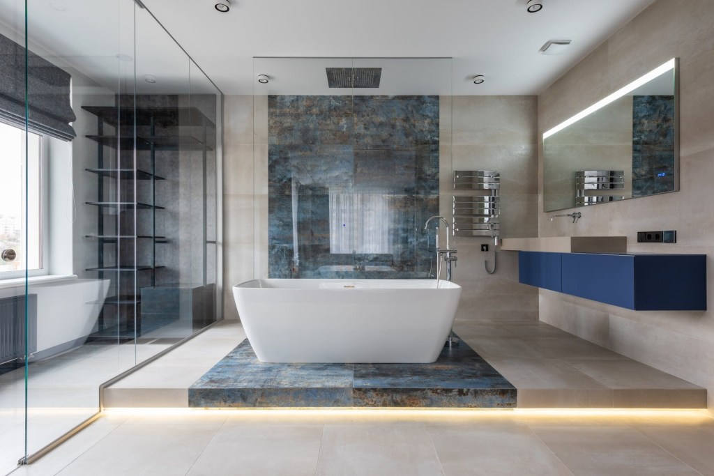 marble bathroom – freestanding tub