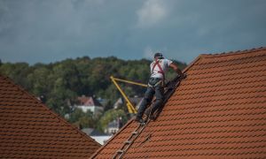 roofer working on a roof