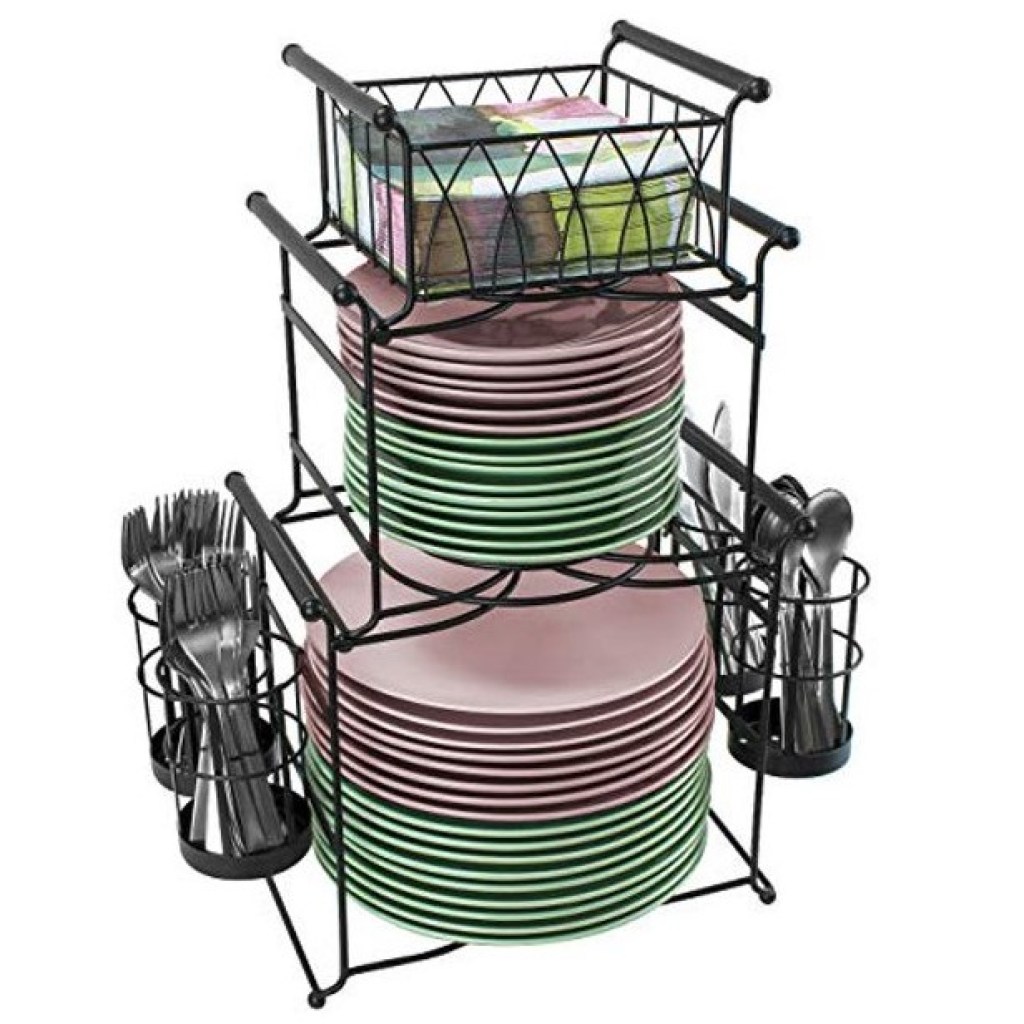Sorbus stackable and 3-tier dish caddy.