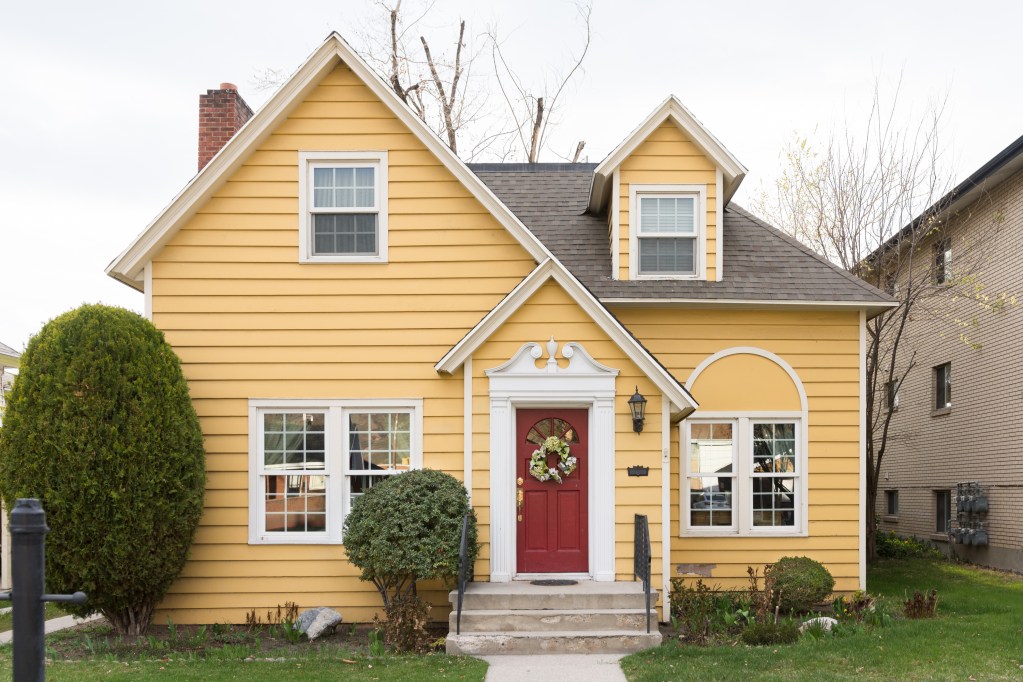 yellow house front