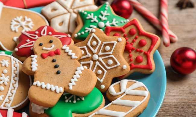 Christmas cookie cutter cookies