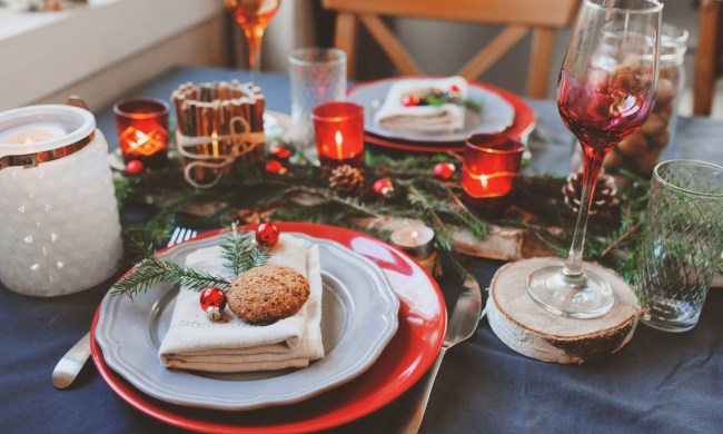 Festive Christmas table setting