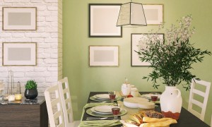 green dining room wall 2022 home decor trend