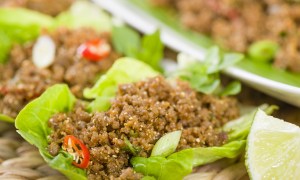 Ground beef lettuce wrap