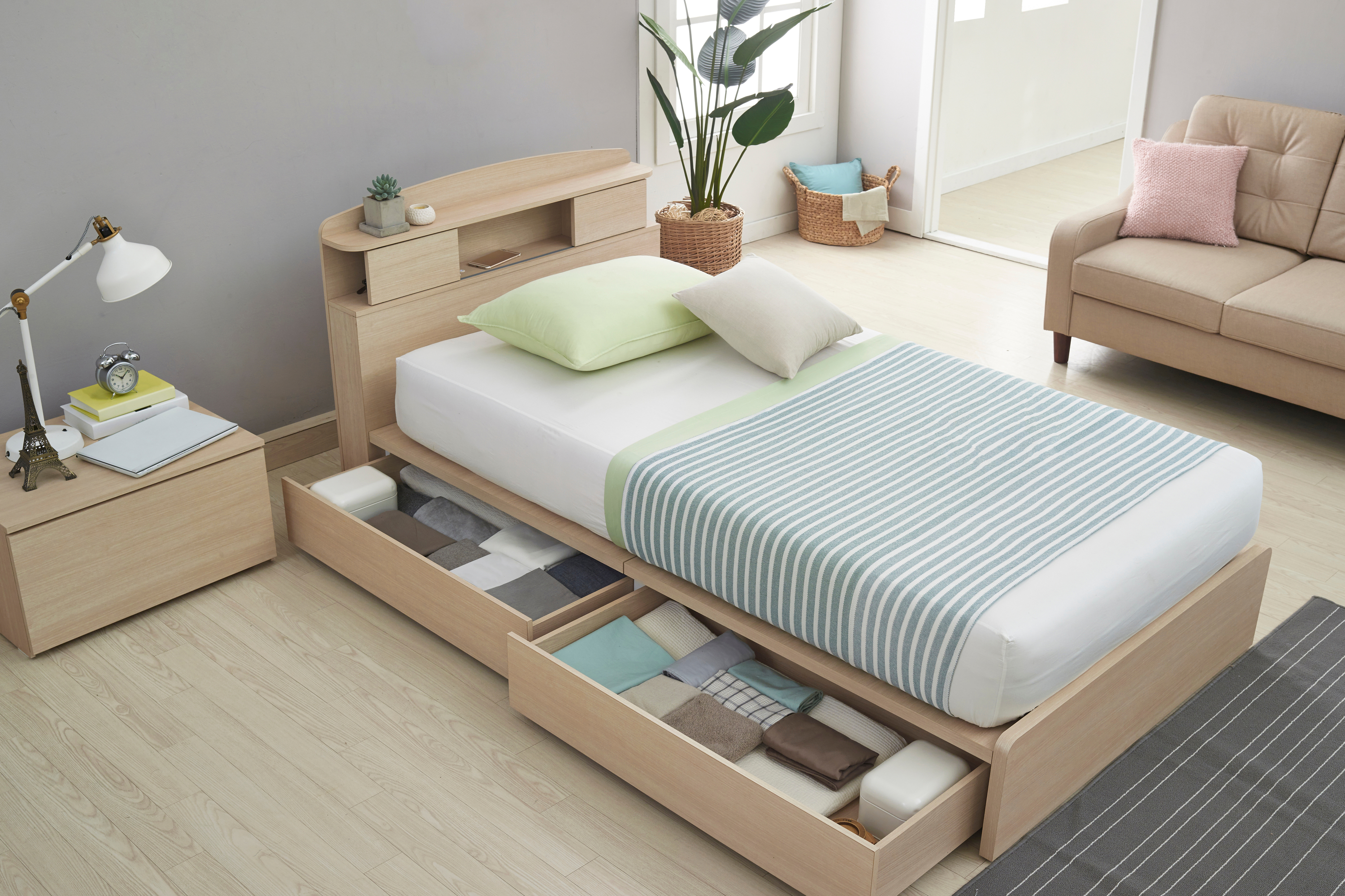 kids' bed with storage underneath