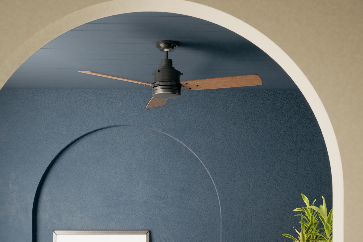 blue painted ceiling home design