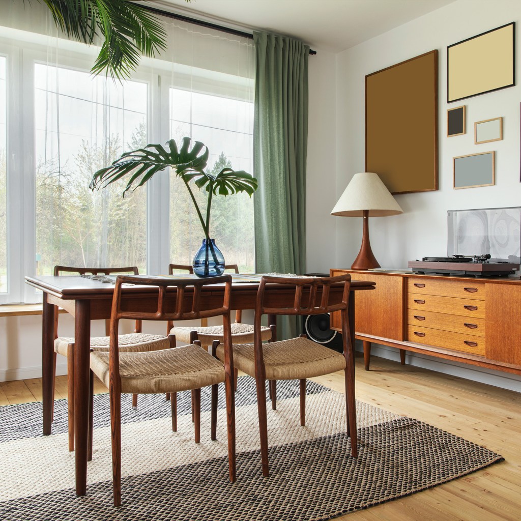 Dining room with Scandinavian furniture
