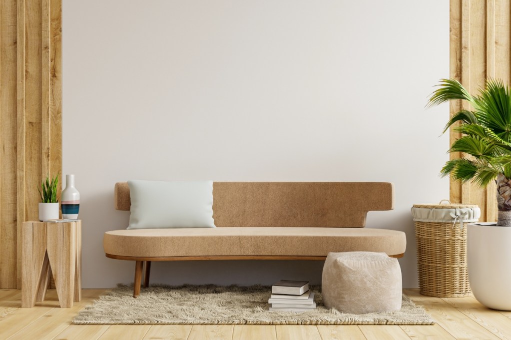 Neutral minimalism and Scandinavian living room