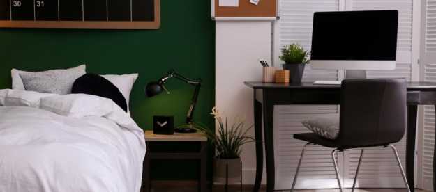 cozy teenage room decor ideas modern teenager interior with comfortable bed against green wall