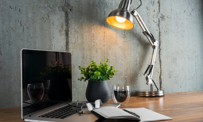 Basement home office.