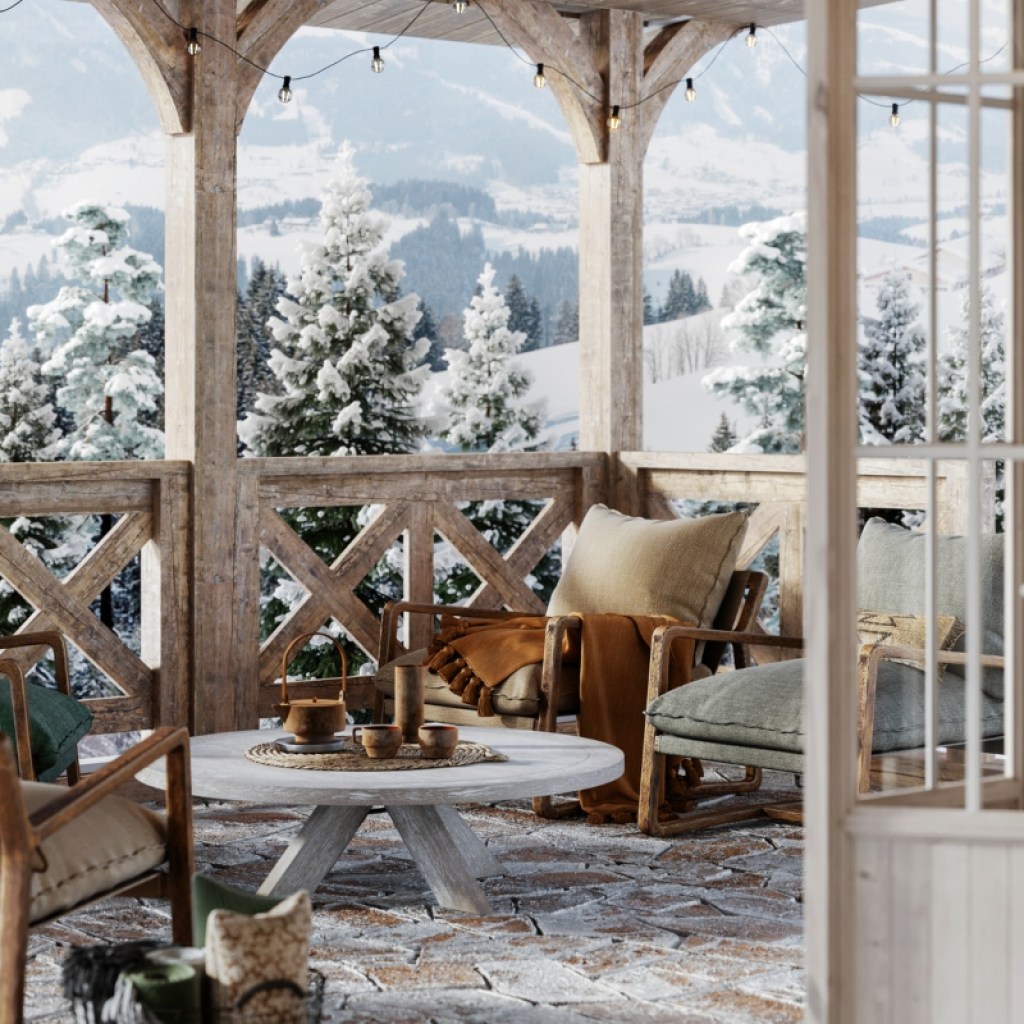 nordic friluftsliv winter balcony design