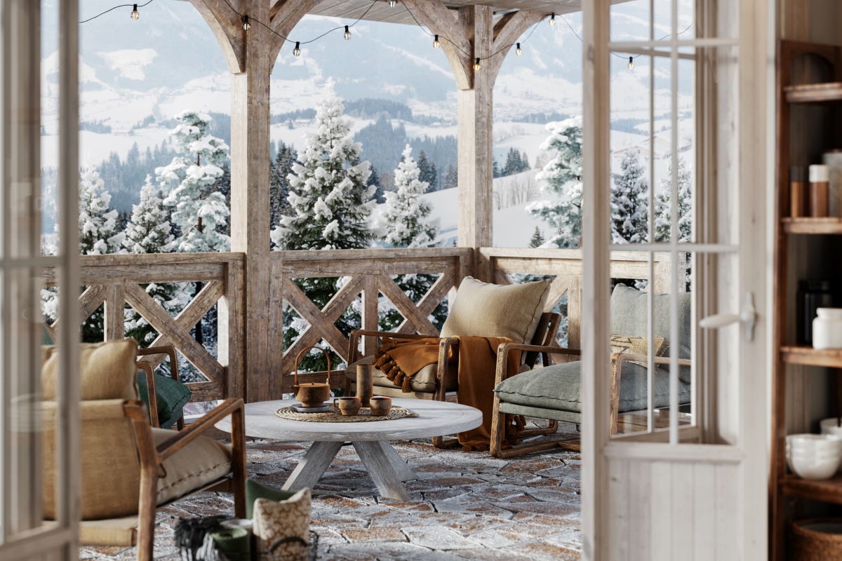 nordic friluftsliv winter balcony design