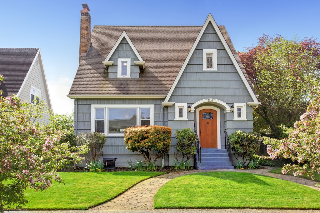 Gray-blue house exterior