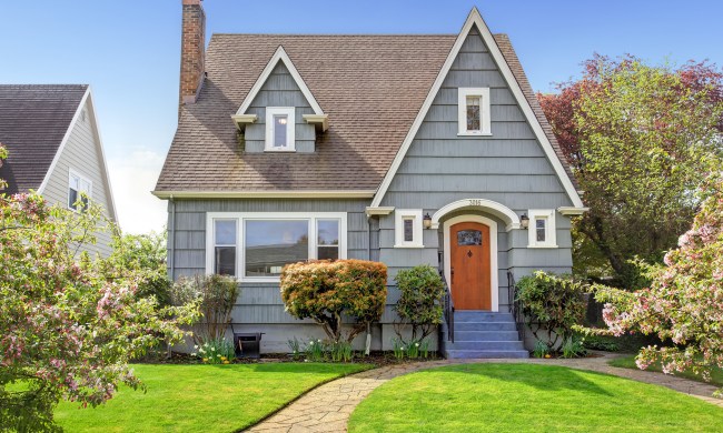 Gray-blue house exterior