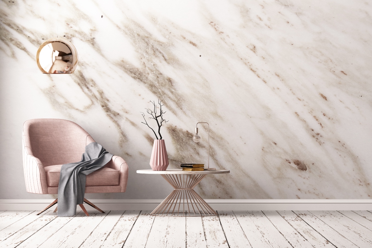marble wallpaper with a vintage aesthetic