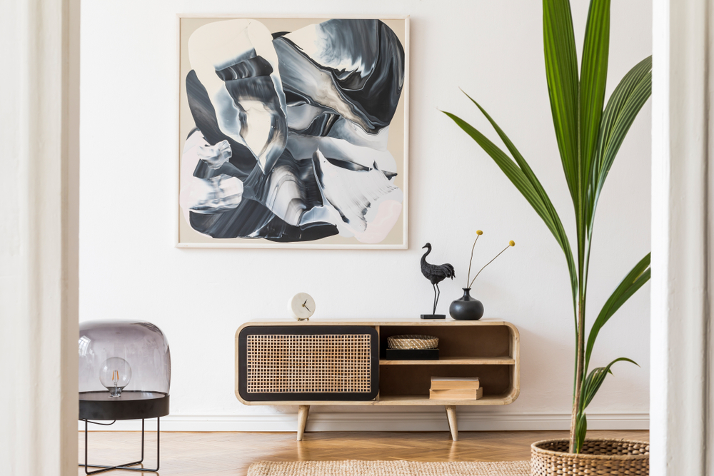 Gallery wall with one piece of art