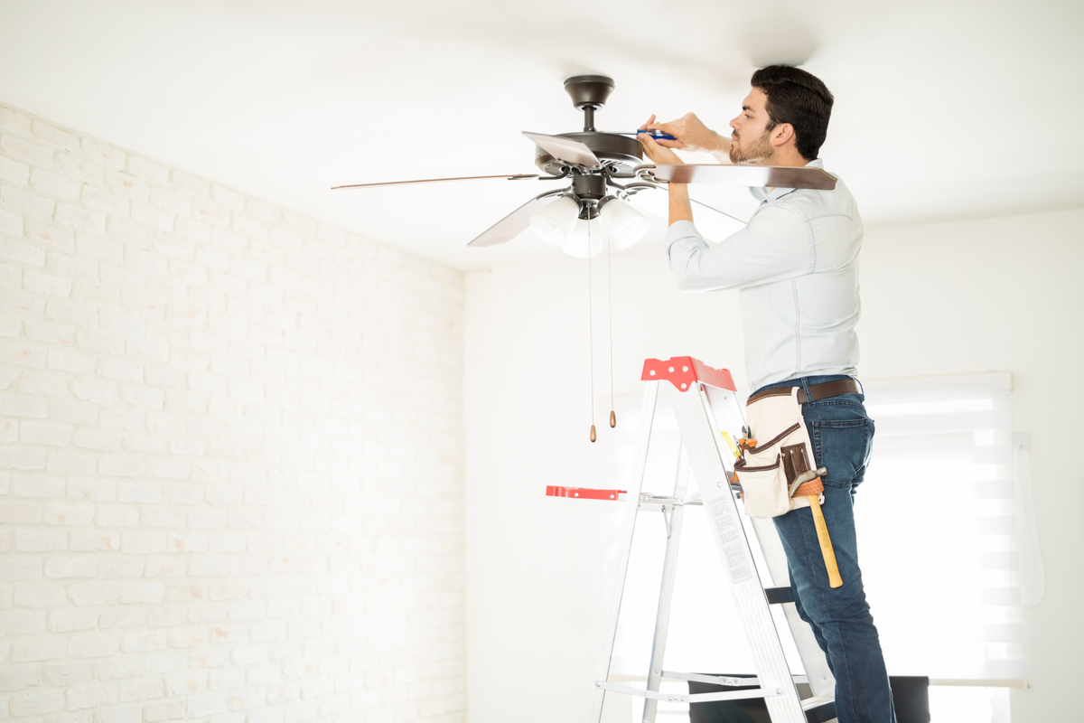 how to install a ceiling fan shutterstock 738964975