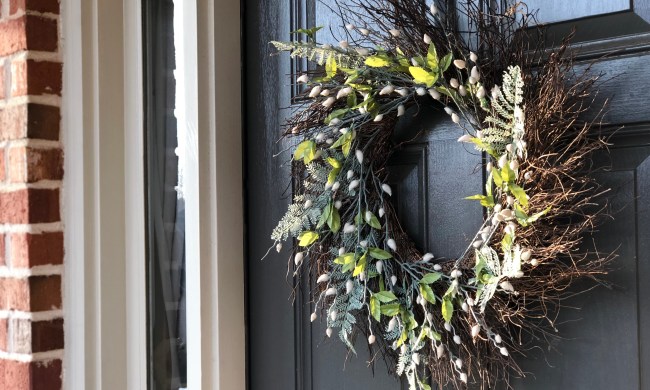 the best farmhouse wreaths front door with spring wreath